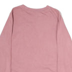 THE NORTH FACE Womens Pink Crew Neck M Cotton Logo Sweatshirt Long Sleeve
