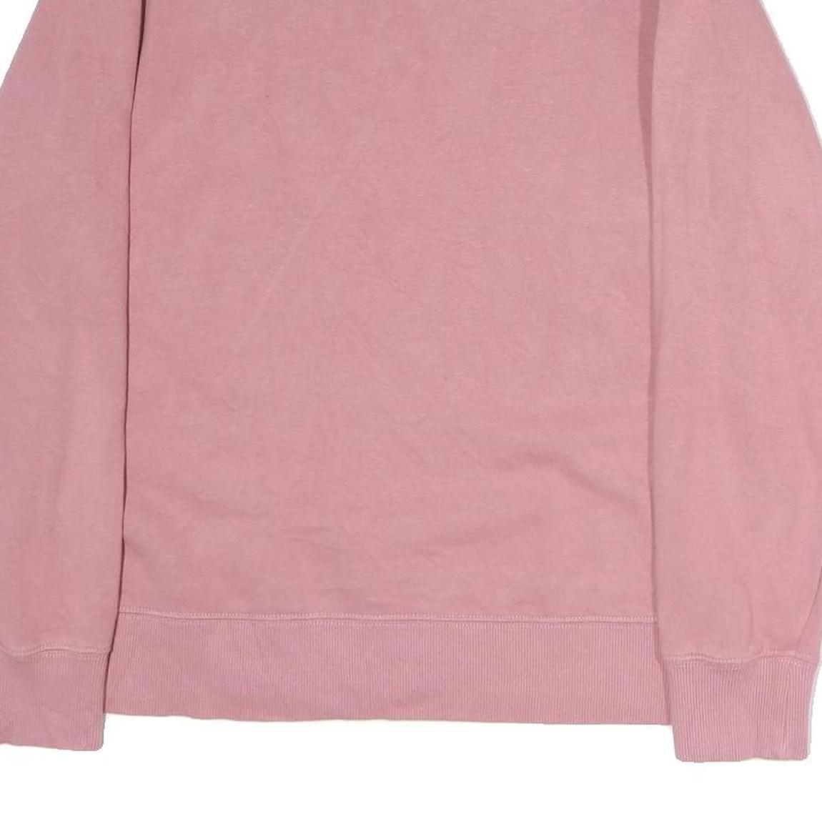 THE NORTH FACE Womens Pink Crew Neck M Cotton Logo Sweatshirt Long Sleeve