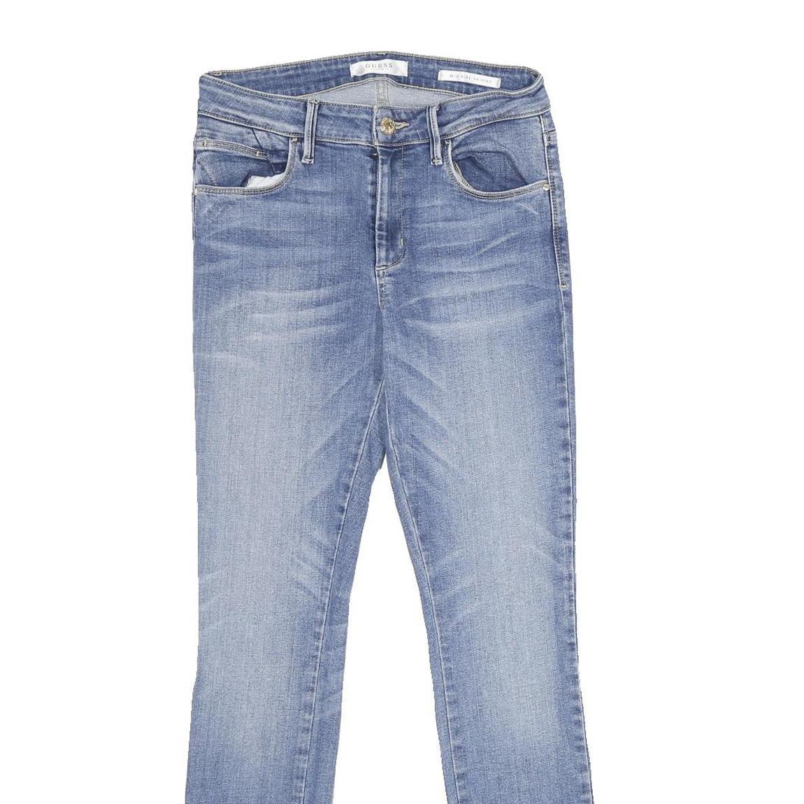 GUESS Womens Jeans Blue Slim Skinny Denim Medium W27 L30 Stylish Zip Closure