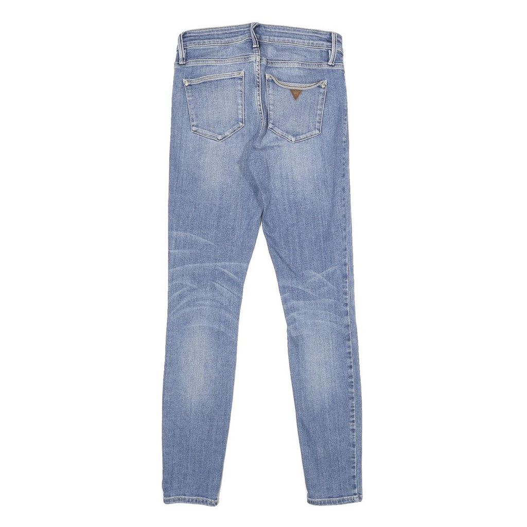 GUESS Womens Jeans Blue Slim Skinny Denim Medium W27 L30 Stylish Zip Closure