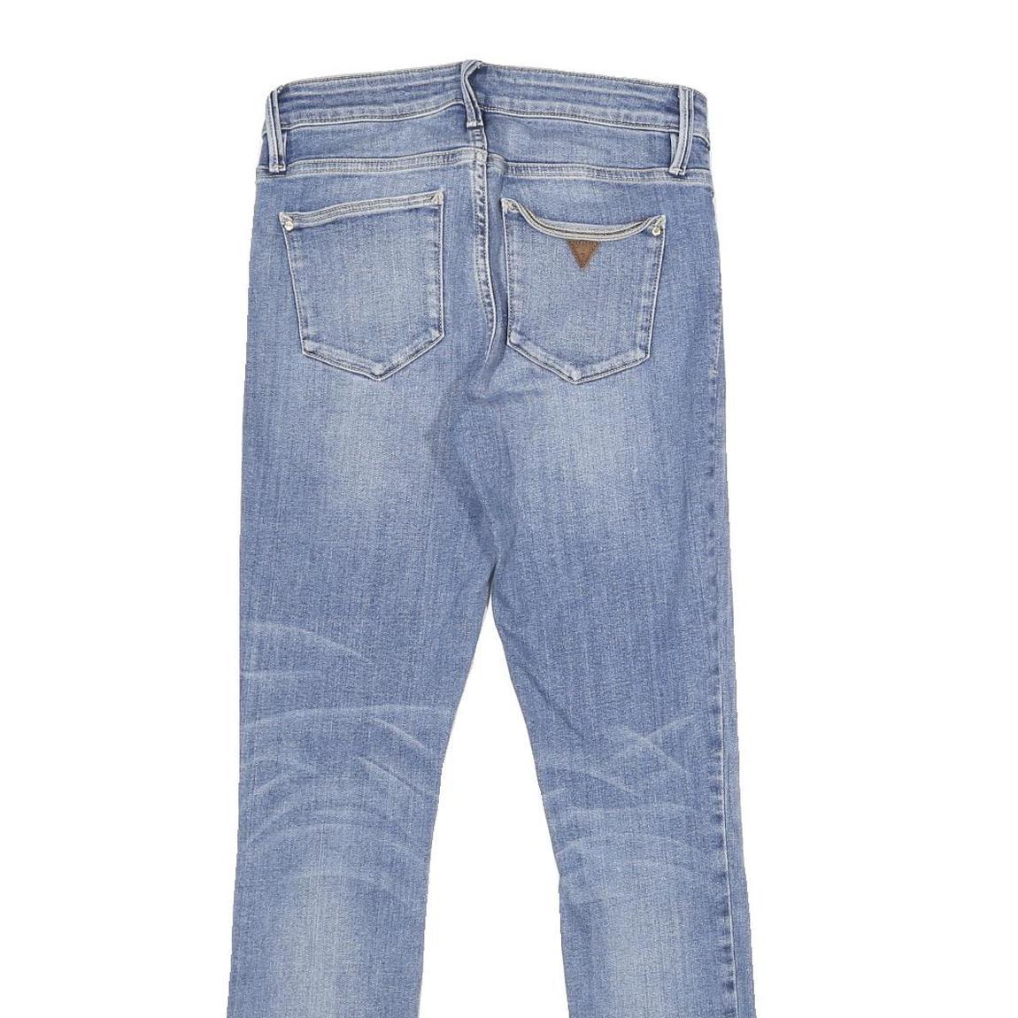 GUESS Womens Jeans Blue Slim Skinny Denim Medium W27 L30 Stylish Zip Closure