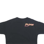 PUMA Womens Black & Orange Graphic T-Shirt L Short Sleeve Crew Neck Crop Top