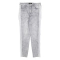 DIESEL Womens Slim Grey Denim Jeans W30 L28 Stripe Detail Zip Closure