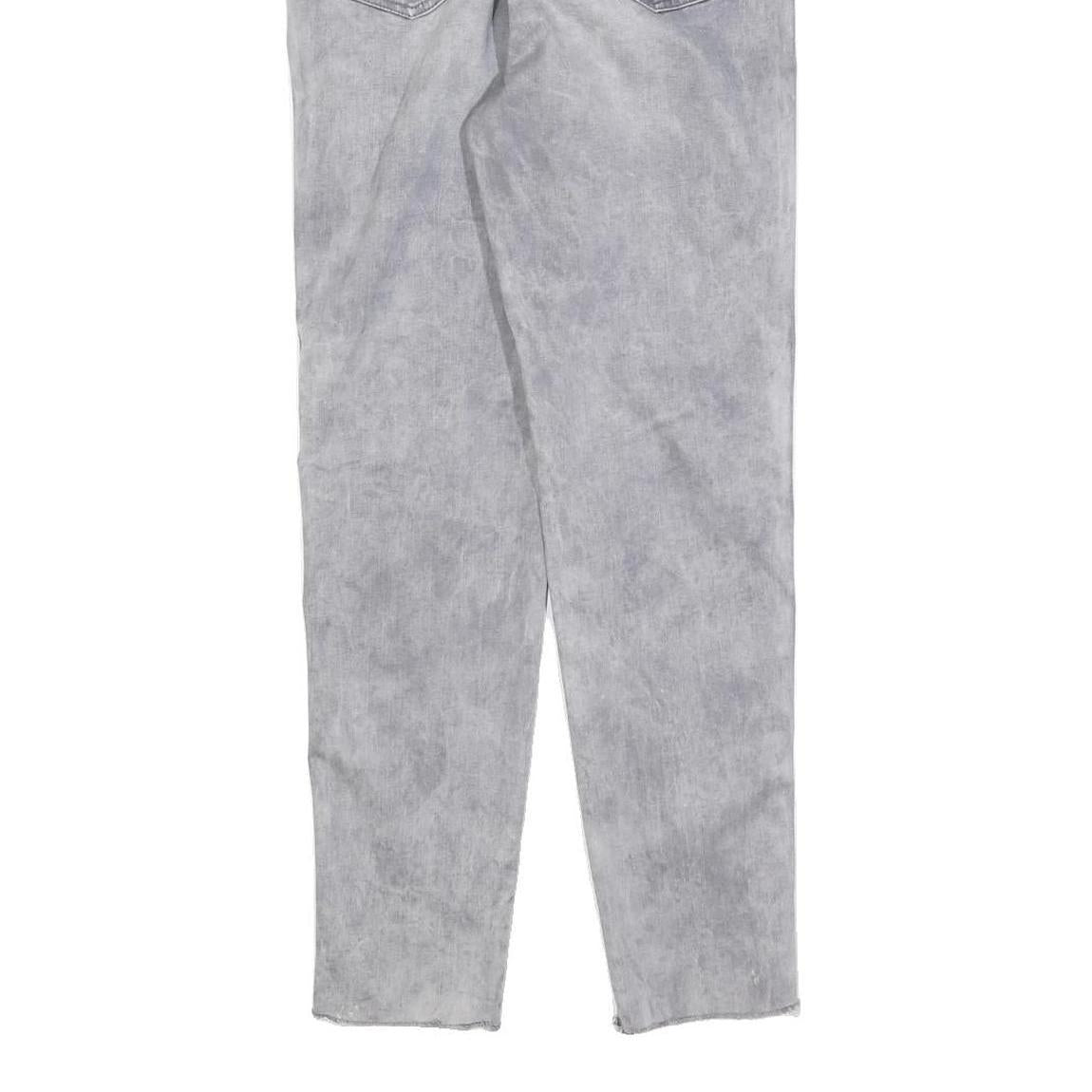 DIESEL Womens Slim Grey Denim Jeans W30 L28 Stripe Detail Zip Closure