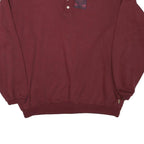 SWITCHER Mens Maroon Polo Collar L Cotton Blend Casual Sweatshirt Pullover
