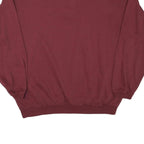 SWITCHER Mens Maroon Polo Collar L Cotton Blend Casual Sweatshirt Pullover