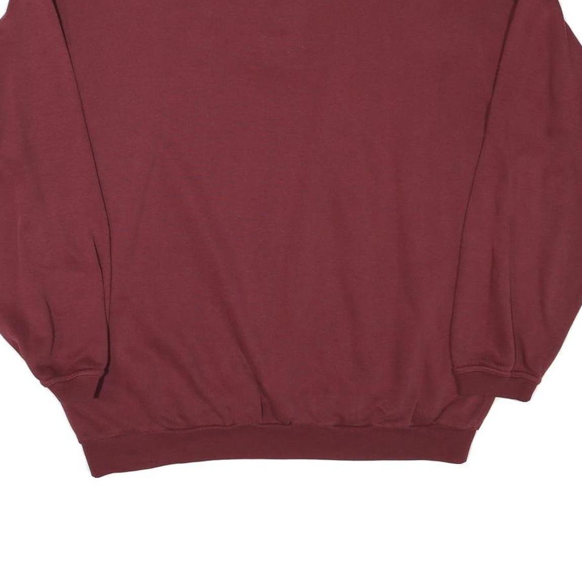 SWITCHER Mens Maroon Polo Collar L Cotton Blend Casual Sweatshirt Pullover