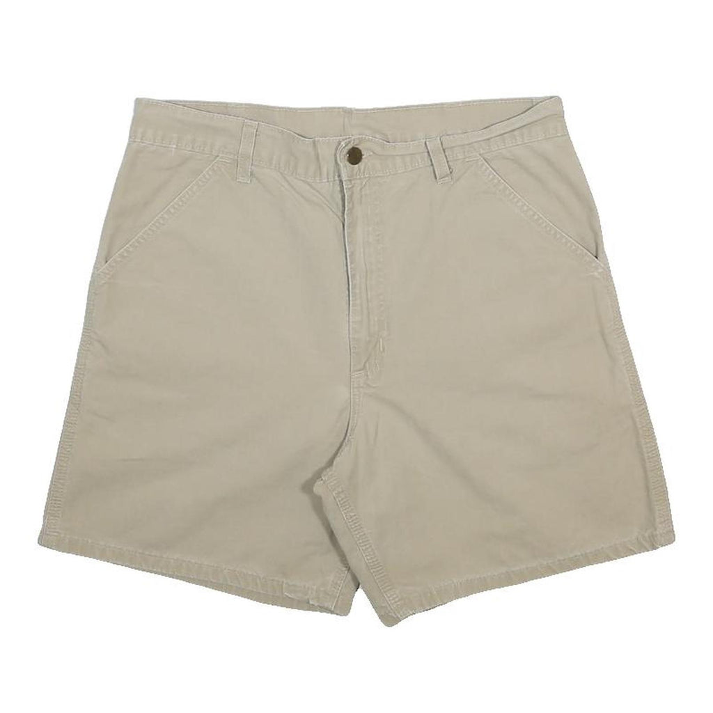 CARHARTT Mens Shorts Beige Casual Plain M W32 Workwear Cotton Blend