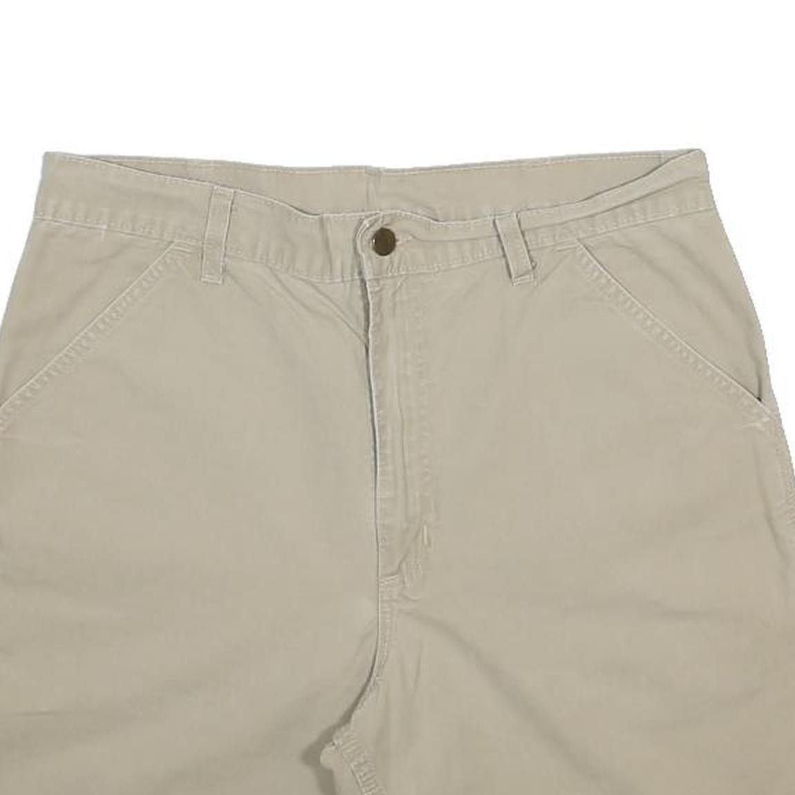 CARHARTT Mens Shorts Beige Casual Plain M W32 Workwear Cotton Blend