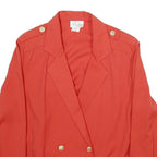 PYKETTES Womens Red Jacket Button UK 20 Polyester Blend Classic Elegant Design