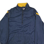 CROFT & BARROW Mens Navy & Yellow Zip Jacket L Polyester Windbreaker Casual