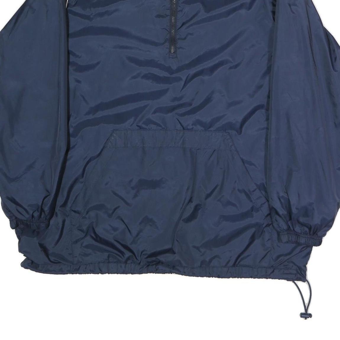 CROFT & BARROW Mens Navy & Yellow Zip Jacket L Polyester Windbreaker Casual