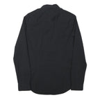 TOMMY HILFIGER Mens Black Slim Fit Shirt S Cotton Blend Casual Button Down