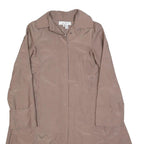 ZARA BASIC Womens Beige Button Jacket S Polyester Blend Plain Classic Fit