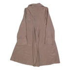 ZARA BASIC Womens Beige Button Jacket S Polyester Blend Plain Classic Fit