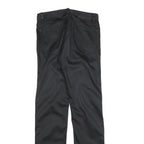 HUGO BOSS Mens Slim Black Cotton Blend Trousers W30 L34 Zip Closure