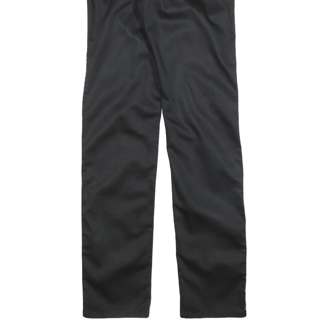 HUGO BOSS Mens Slim Black Cotton Blend Trousers W30 L34 Zip Closure