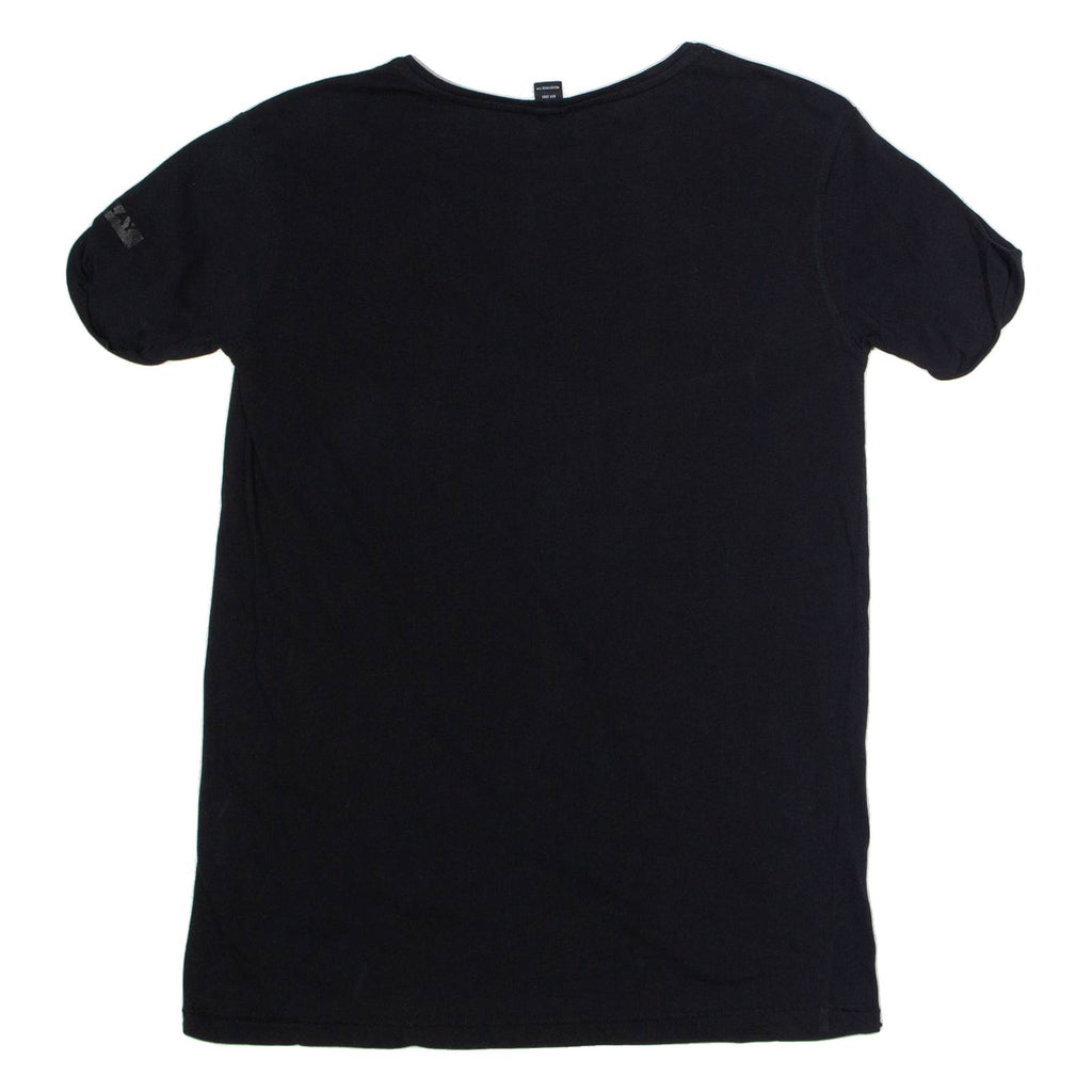 REPLAY Womens T-Shirt Black Crew Neck S