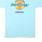 ANVIL Mens Blue Hard Rockin' Graphic T-Shirt L Short Sleeve Crew Neck Cotton