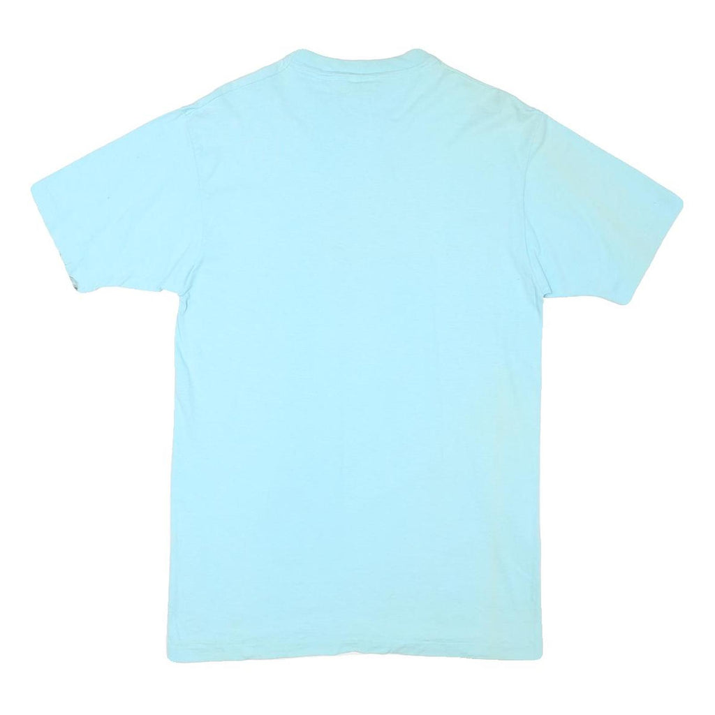 ANVIL Mens Blue Hard Rockin' Graphic T-Shirt L Short Sleeve Crew Neck Cotton