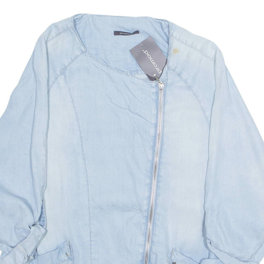 PROMOD Womens Blouse Blue 3/4 Sleeve L