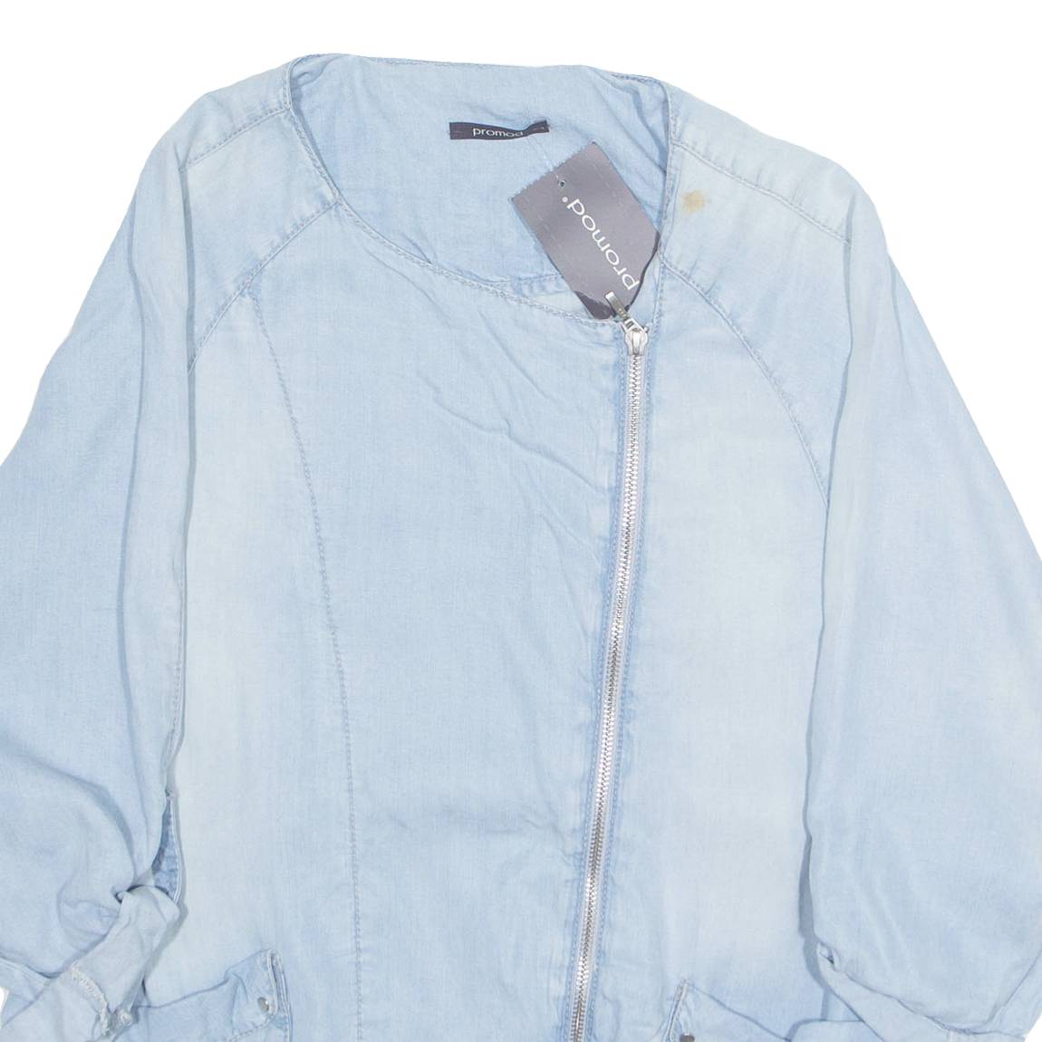 PROMOD Womens Blouse Blue 3/4 Sleeve L