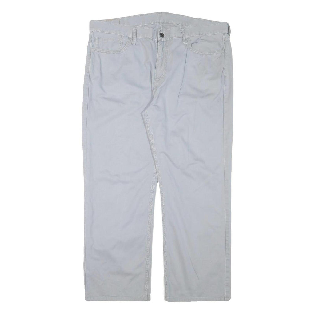 LEVI'S Mens Cotton Blend White Regular Straight Fit Trousers W40 L28 Casual
