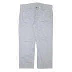 LEVI'S Mens Cotton Blend White Regular Straight Fit Trousers W40 L28 Casual