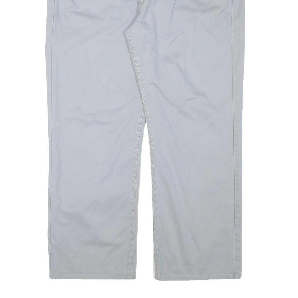 LEVI'S Mens Cotton Blend White Regular Straight Fit Trousers W40 L28 Casual