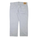 LEVI'S Mens Cotton Blend White Regular Straight Fit Trousers W40 L28 Casual