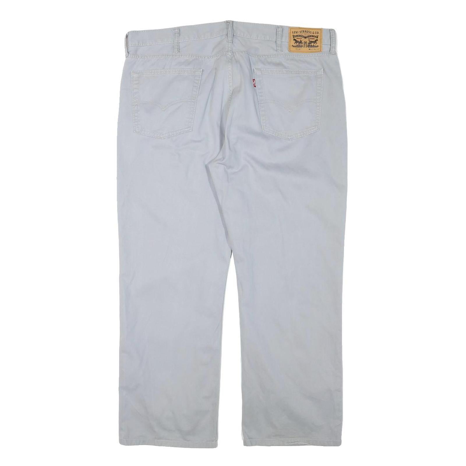 LEVI'S Mens Cotton Blend White Regular Straight Fit Trousers W40 L28 Casual