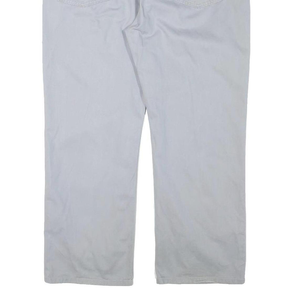 LEVI'S Mens Cotton Blend White Regular Straight Fit Trousers W40 L28 Casual