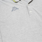 KAPPA Mens Grey Long Sleeve Plain Polo Shirt XL Cotton Blend Casual Style