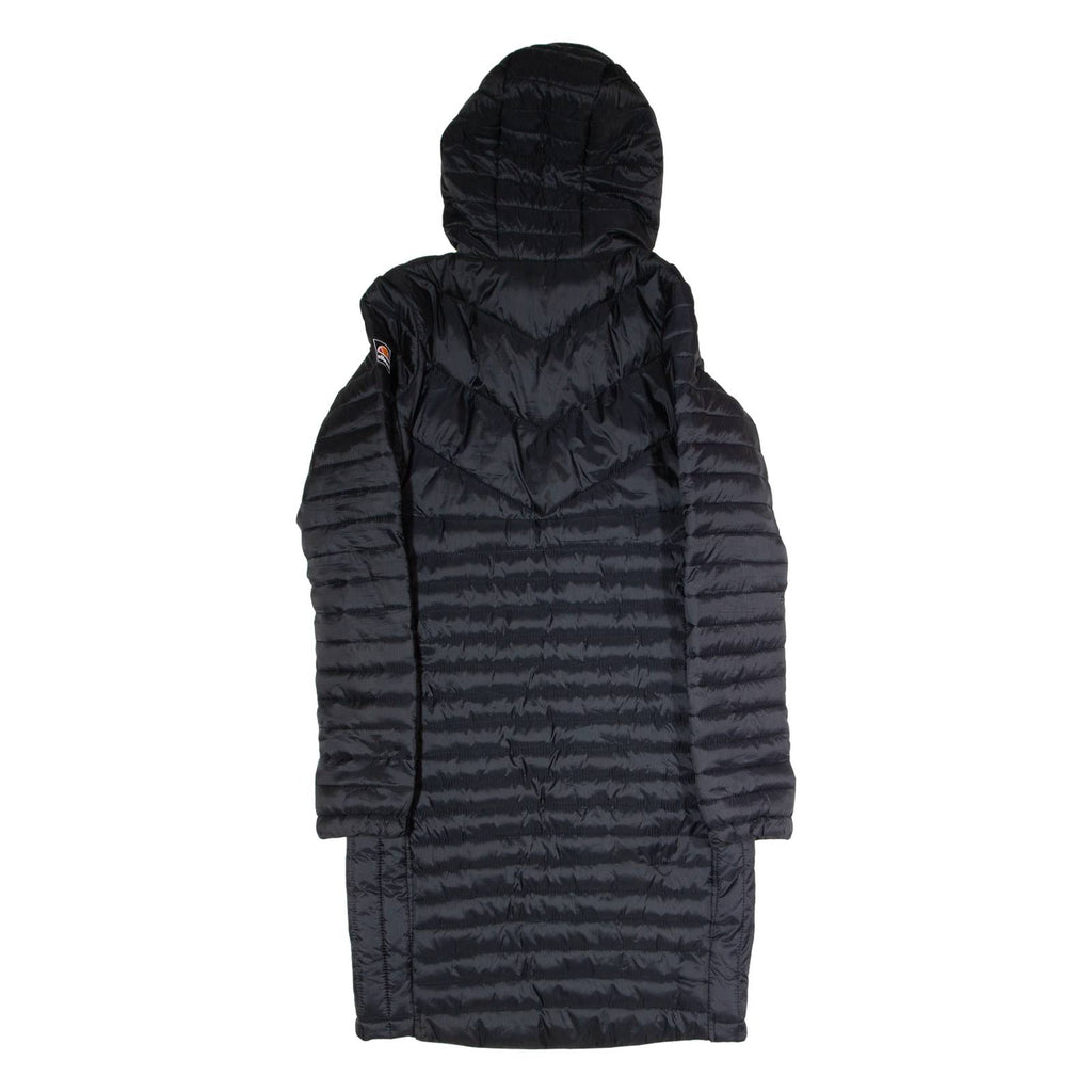 ELLESSE Womens Puffer Coat Black Hooded UK 8