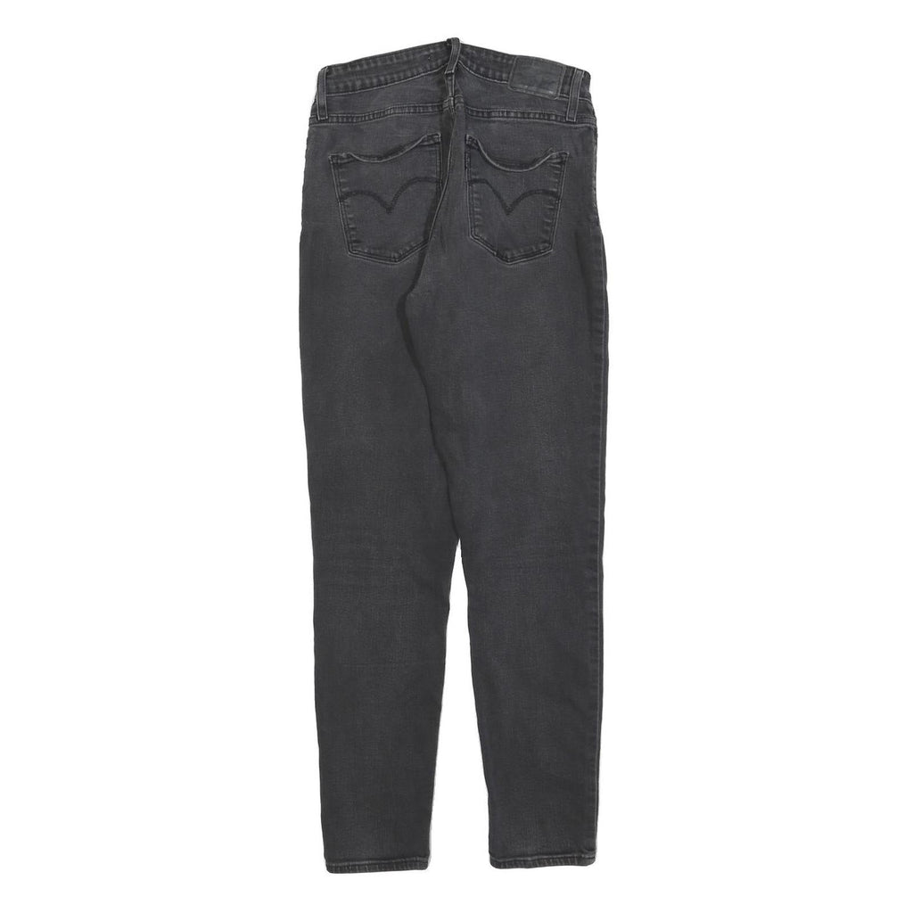 LEVI'S 721 Womens Jeans Black Slim Skinny Denim W29 L30 Premium Stretch
