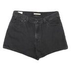 LEVI'S Womens Shorts Black Denim Casual L W34 Classic Fit Cotton Blend