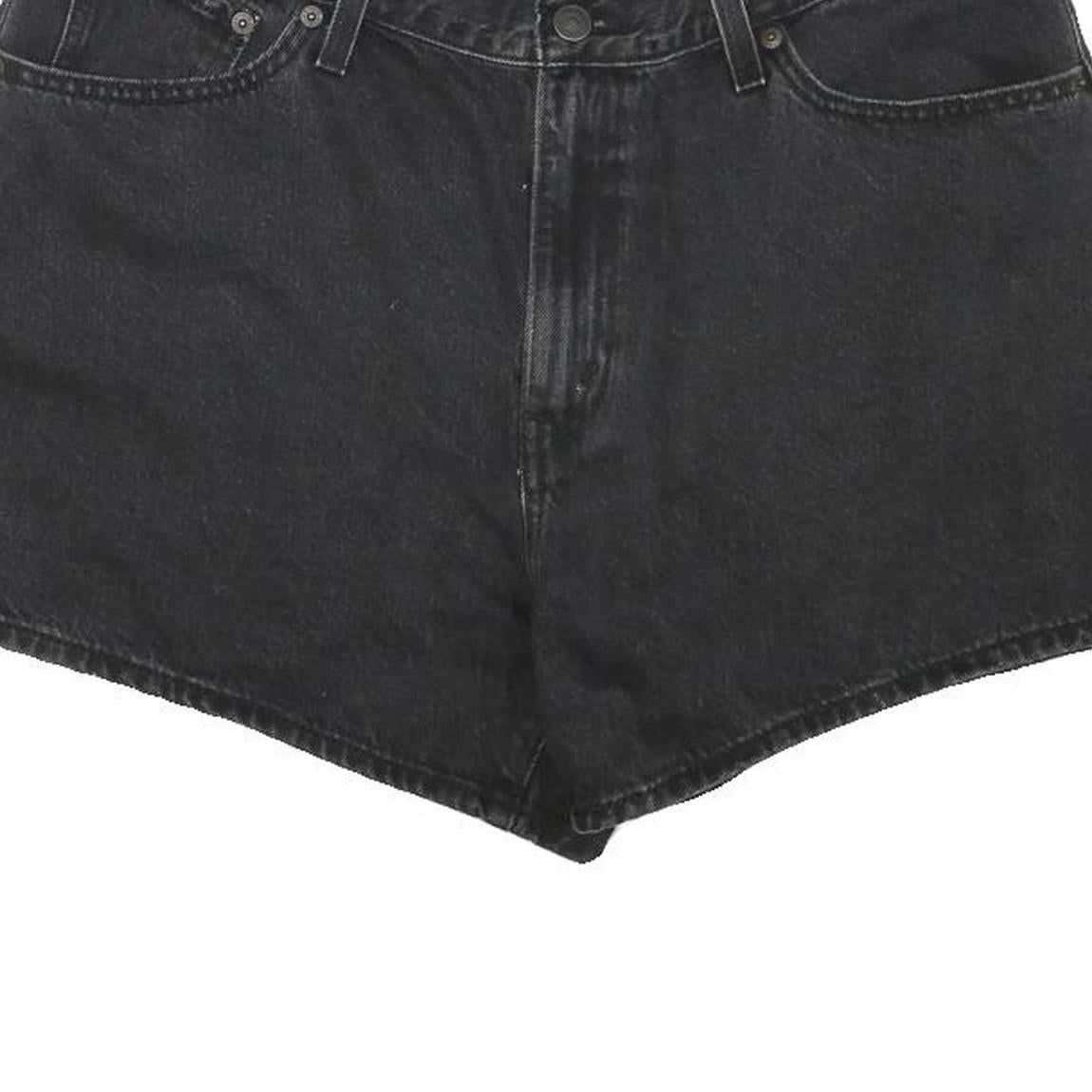 LEVI'S Womens Shorts Black Denim Casual L W34 Classic Fit Cotton Blend