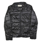 CALVIN KLEIN JEANS Womens Black Jacket M Polyester Blend Plain Zip Casual