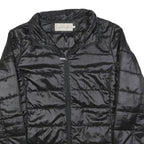 CALVIN KLEIN JEANS Womens Black Jacket M Polyester Blend Plain Zip Casual
