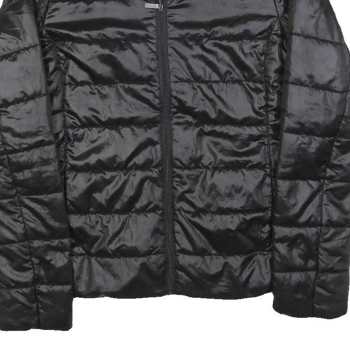 CALVIN KLEIN JEANS Womens Black Jacket M Polyester Blend Plain Zip Casual