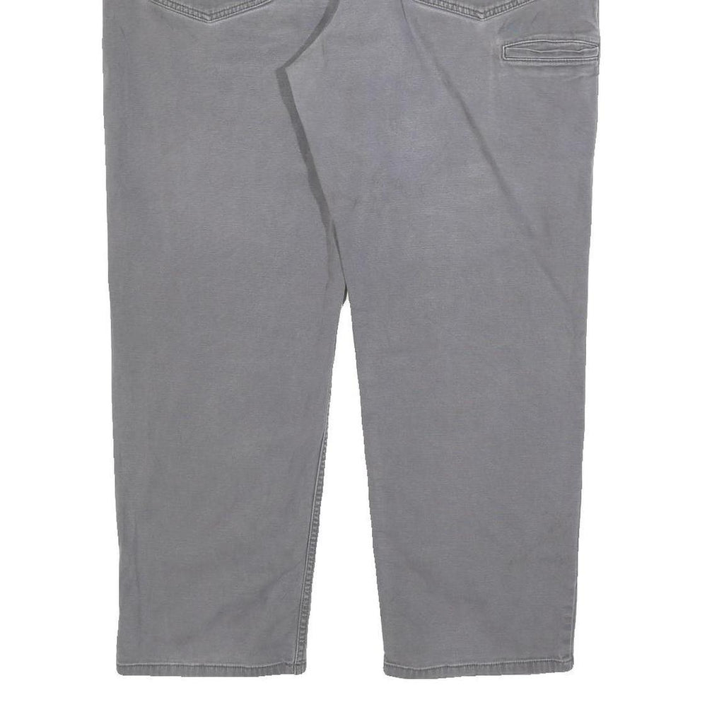 CARHARTT Mens Cotton Blend Relaxed Grey Trousers W40 L30 Casual Workwear Zip