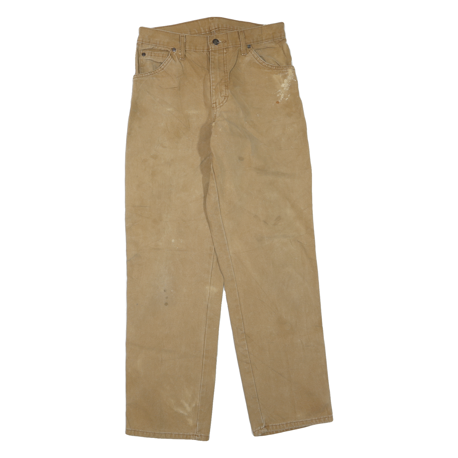 DICKIES Mens Jeans Beige Regular Straight Denim Good Condition W30 L32 Workwear