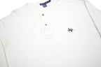 NAUTICA Mens White Henley Neck Sweatshirt L Cotton Pullover Casual Style