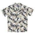 CHAPS RALPH LAUREN Mens Black Beige Leaf Print Cotton Shirt S Lightweight Summer