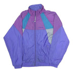 ADIDAS Mens Purple & Blue Colourblock Track Jacket M Polyester Athletic Zip