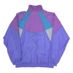ADIDAS Mens Purple & Blue Colourblock Track Jacket M Polyester Athletic Zip