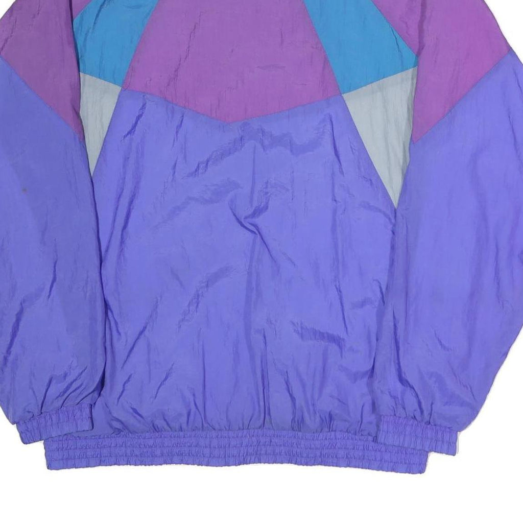 ADIDAS Mens Purple & Blue Colourblock Track Jacket M Polyester Athletic Zip
