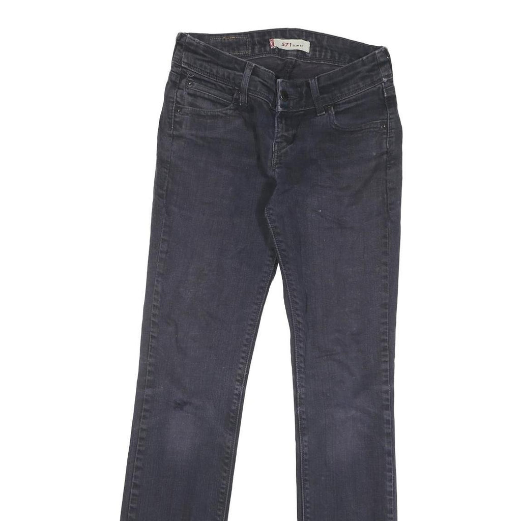 LEVI'S 571 Womens Jeans Blue Slim Skinny Denim W28 L31