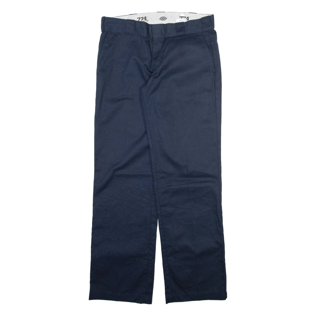 DICKIES 774 Womens Trousers Blue Regular Straight W32 L31