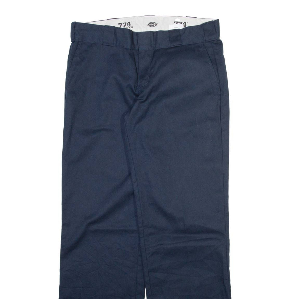 DICKIES 774 Womens Trousers Blue Regular Straight W32 L31